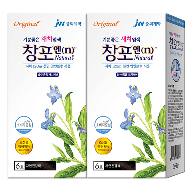 창포엔 내추럴 기분좋은 건강염색 대용량 60g (g수를 확인하세요.), 6호, 2개 29,790원