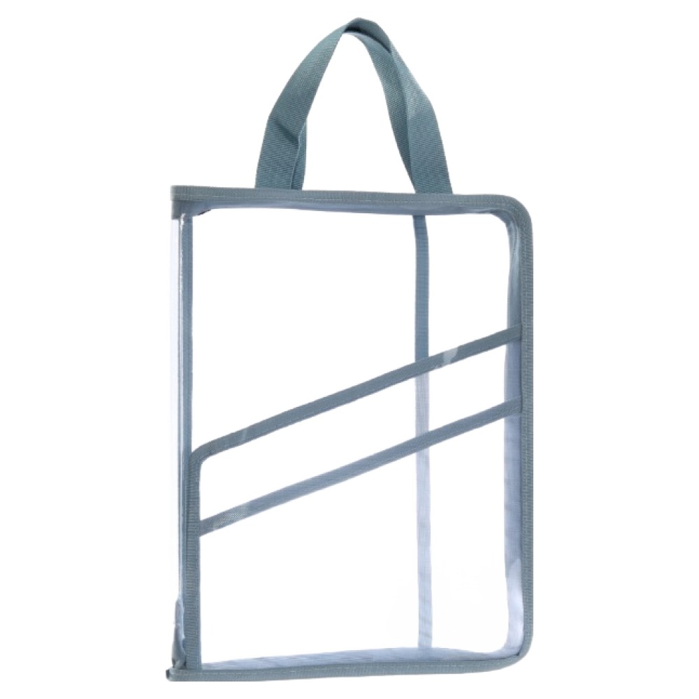 도큐모 A4 투명 손잡이 서류 파일 정리 가방, 블루, 1개 5,170원