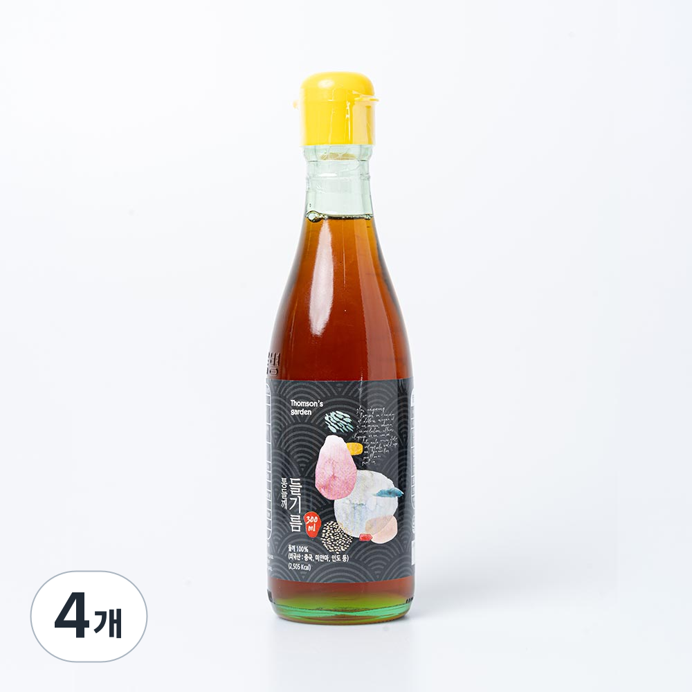 톰슨가든 100% 통들깨 고소한 들기름, 4개, 300ml 36,170원