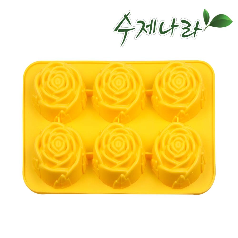 수제나라 장미6구(대) 95g 몰드 장미몰드 실리콘몰드 수제비누 천연비누 석고방향제 석고오너먼트 다구몰드 캔들 자연의숲 5,500원