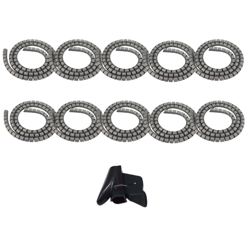 사무실 책상 전선 랜선 정리 보호커버 매직 케이블 + 리더기, 그레이 12,990원