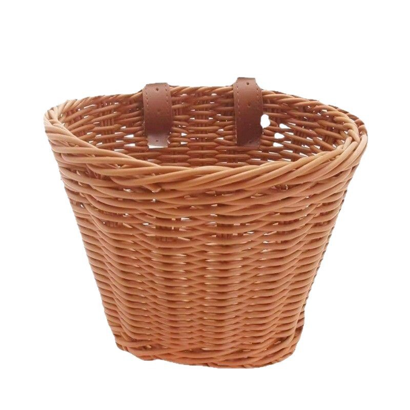 데일리쇼핑 자전거 라탄바구니 킥보드 바스켓 탈부착가방 라탄백 배달, 브라운, 1개 8,800원