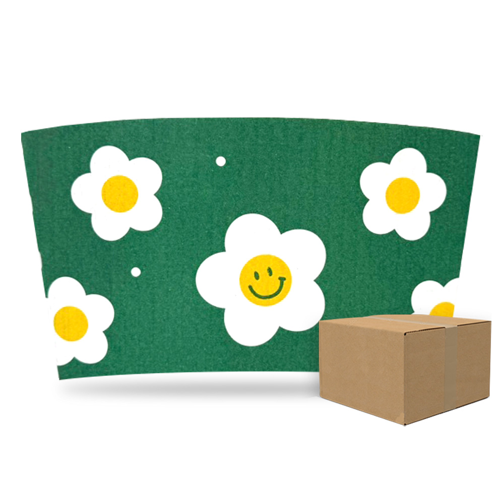 10온스 13온스 테이크아웃컵 종이컵 아이스컵 홀더 스마일플라워 1박스 1000개 24,000원