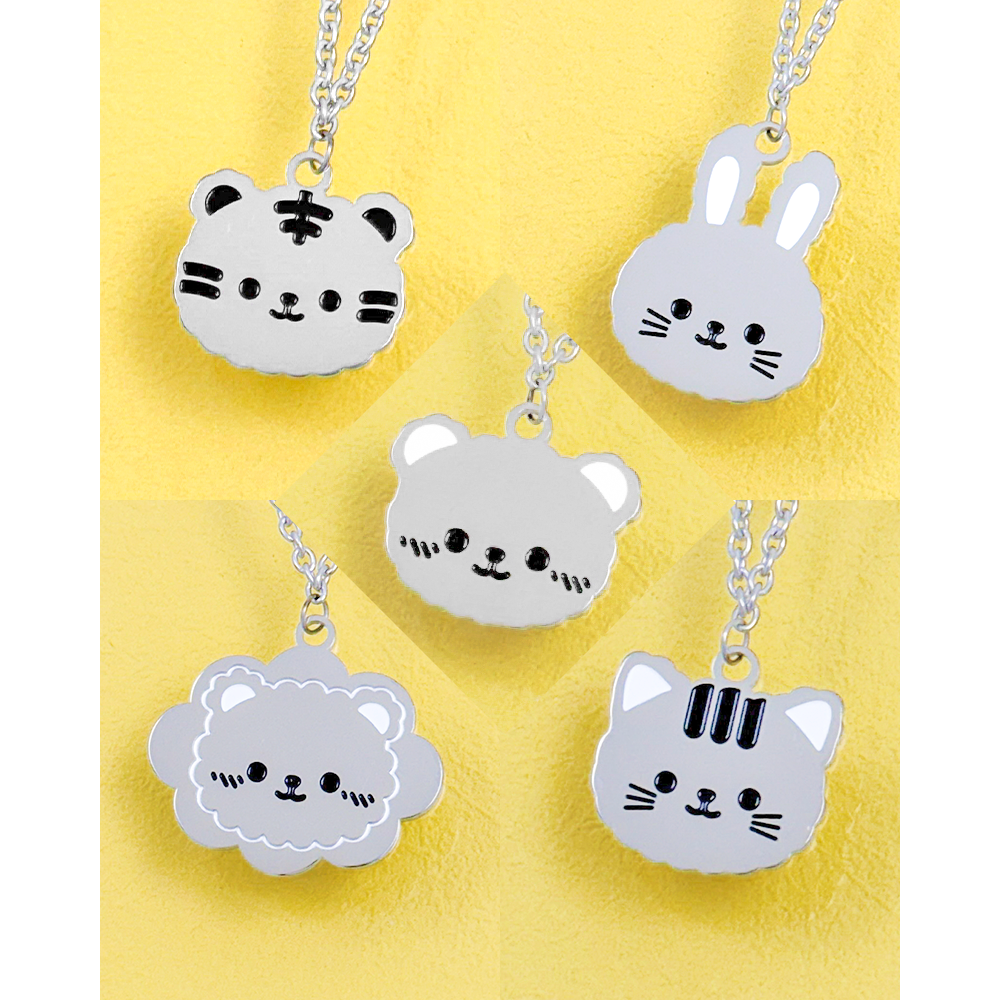 모두디자이너 미아방지 목걸이 써지컬 QR코드 몽글몽글 목걸이 A (40cm+3cm) (위치공유 & 안심번호 기능 탑재) (초등학생), 1개, 곰 35,700원