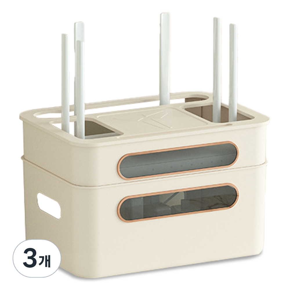 블루레이크 공유기 셋톱박스 케이블 정리함 2단 43,500원