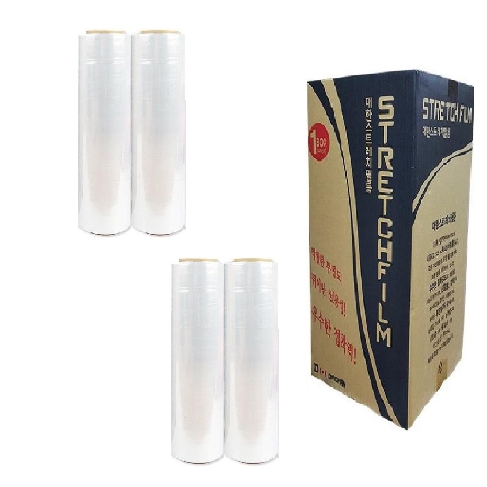 (DAEHAN) 스트레치필름 공업용랩 보호필름, 스트레치필름, 1세트, 25mic 4롤 55,000원