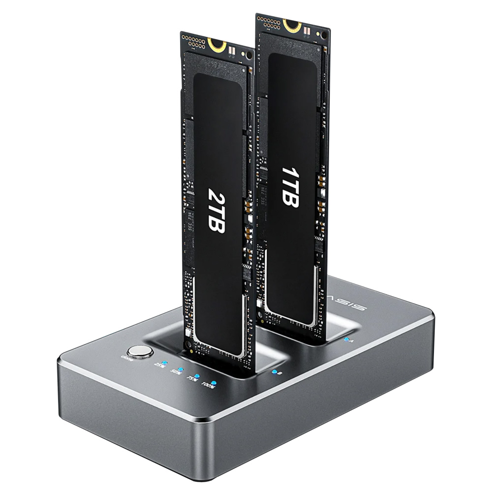 정식발매 아카시스 USB 3.2 Type C 듀얼 베이 NVMe M.2 SSD 도킹 스테이션 SSD 복사기 219,000원