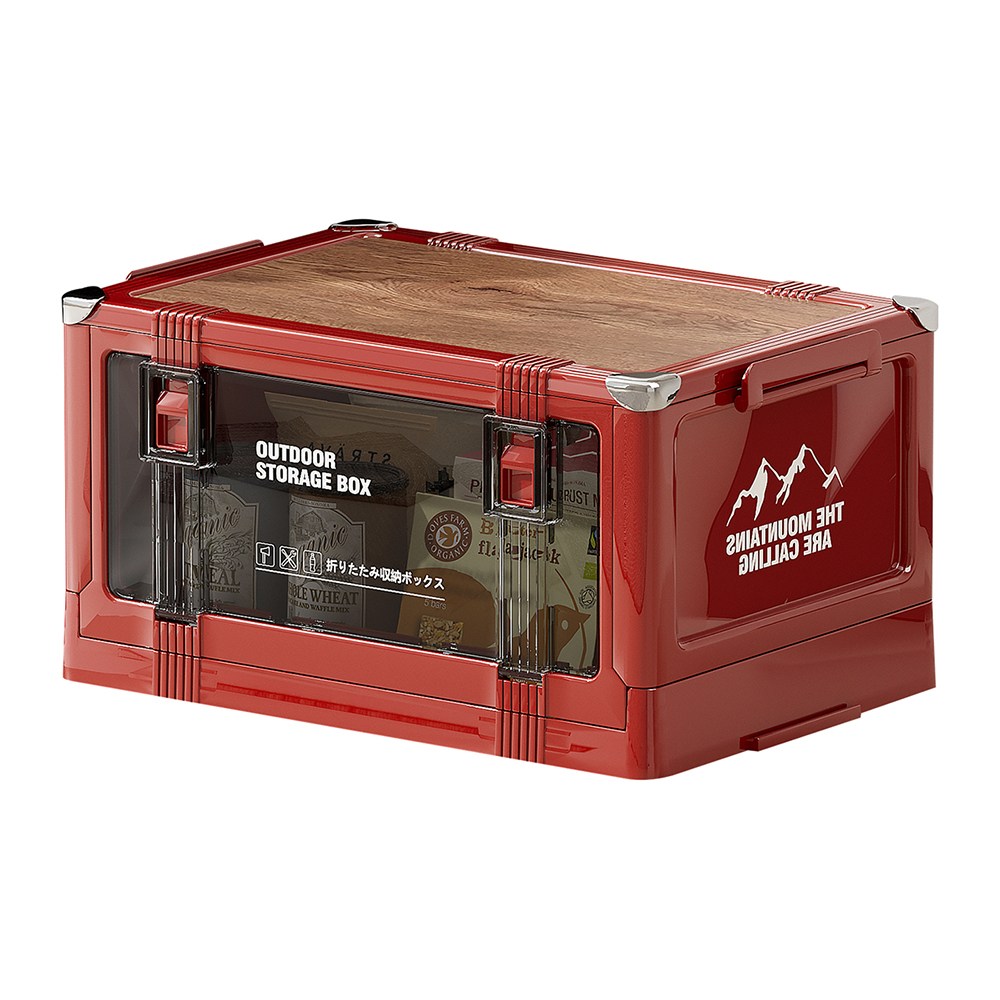 YEAAYE 캠핑용 접이식 폴딩 커버 수납 박스 나무 뚜껑 포함 대형 14,900원