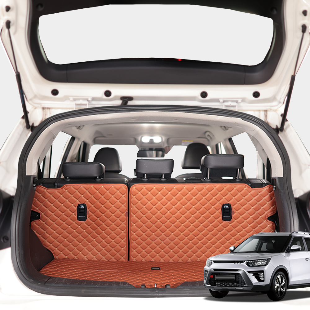 티볼리 에어 아머 트렁크매트 차박 가죽 퀼팅, 브라운, 티볼리 15년~ 39,900원