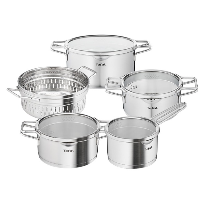 테팔 인덕션 SS 노르디카 냄비 2~5종 세트, 1세트, 5종세트(편수16+양수18+20+스톡24+스티머24), 스테인리스 스틸 211,250원