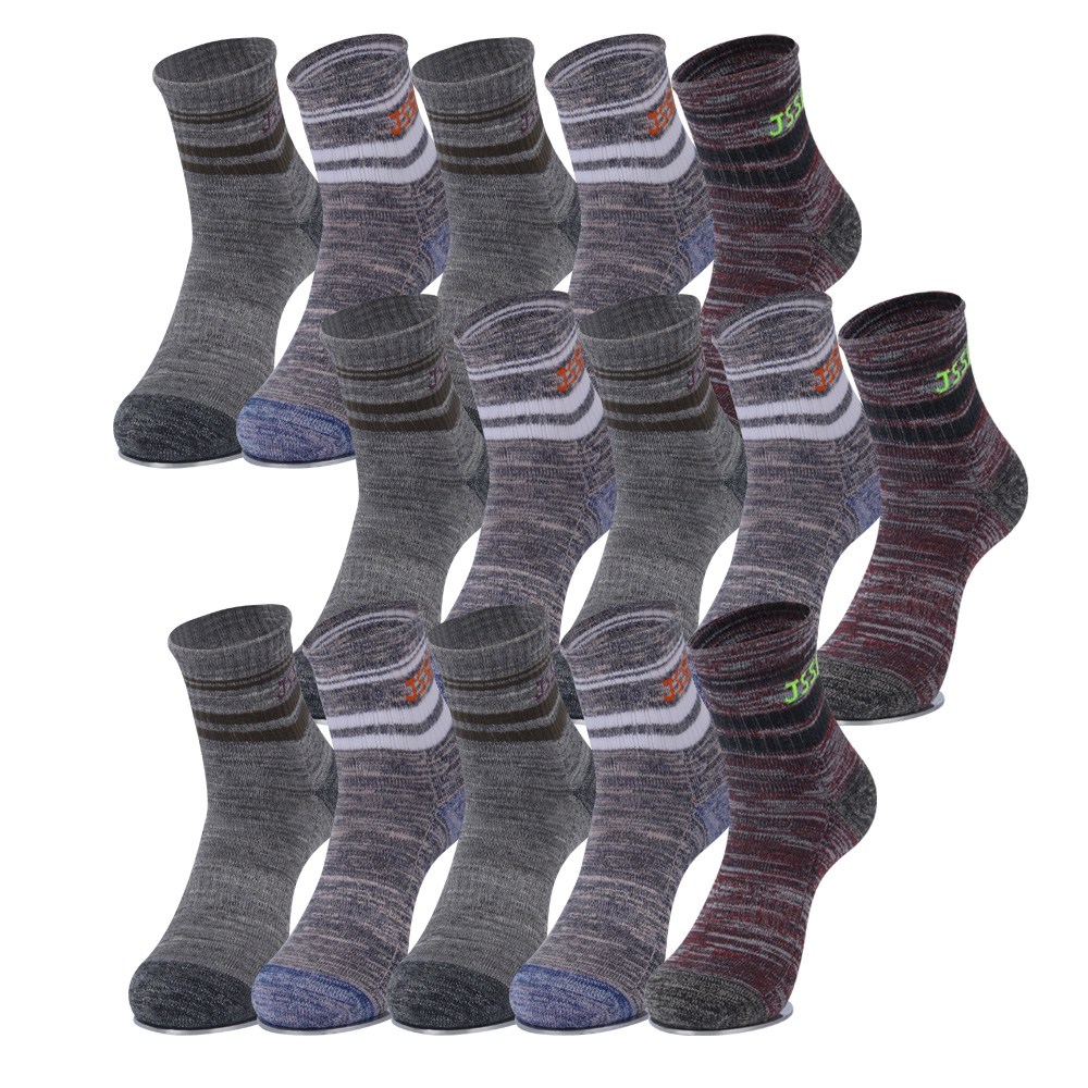 양말조아 국산 남자 여자 바닥이 도톰하고 세련된 스포츠 등산 안전화 작업용  이중파일 멀티플 양말 중목 장목 15켤레 23,900원