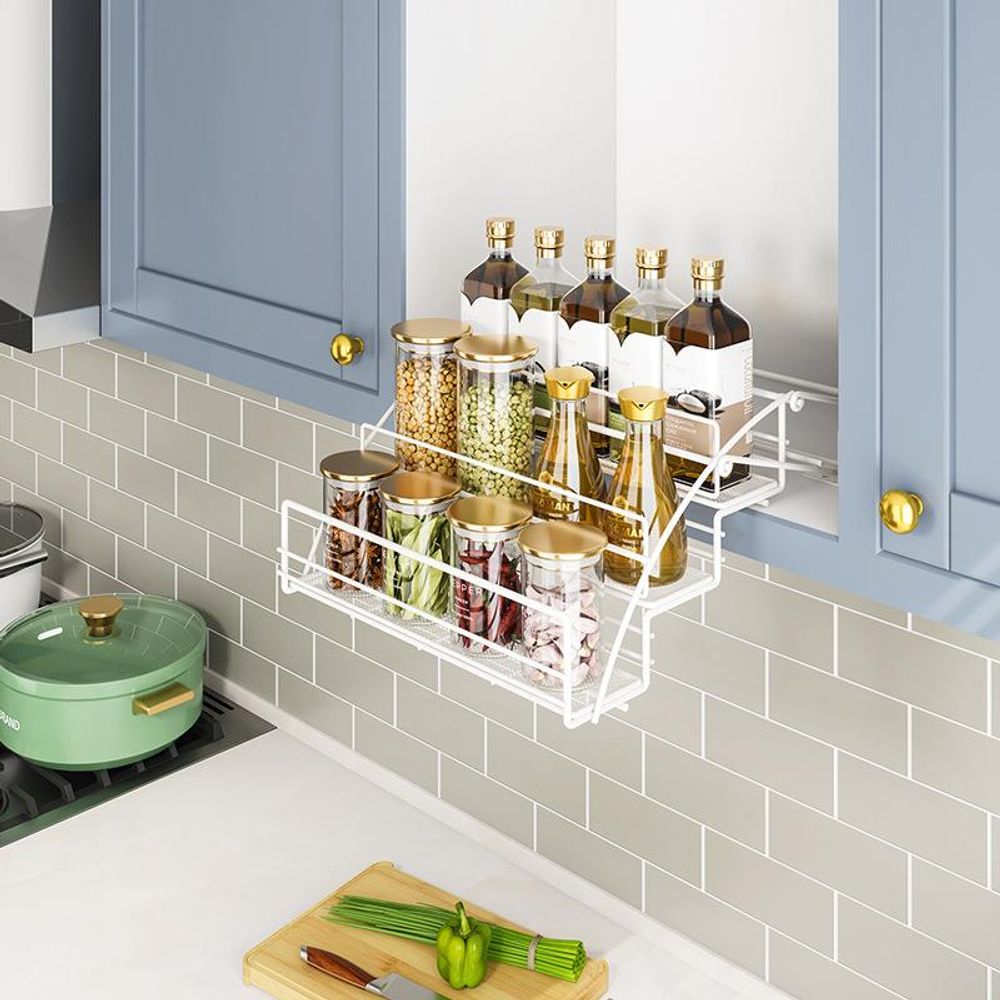 디얼픽유 팡쿠 주방 리프팅선반 상부장 공간활용 수납 선반장 그레이 싱크대 행거장 97,970원