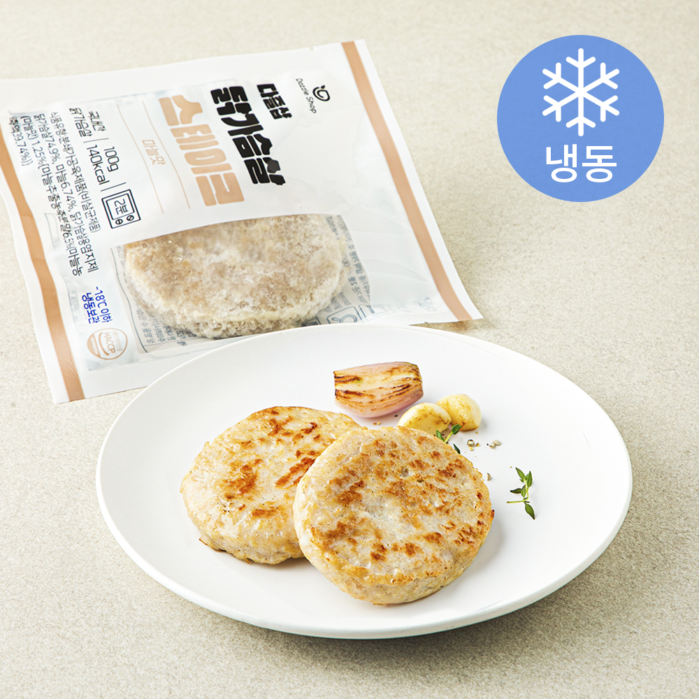 [로켓프레시] 다즐샵 닭가슴살 스테이크 마늘맛 (냉동), 100g, 1개입, 5개 9,970원