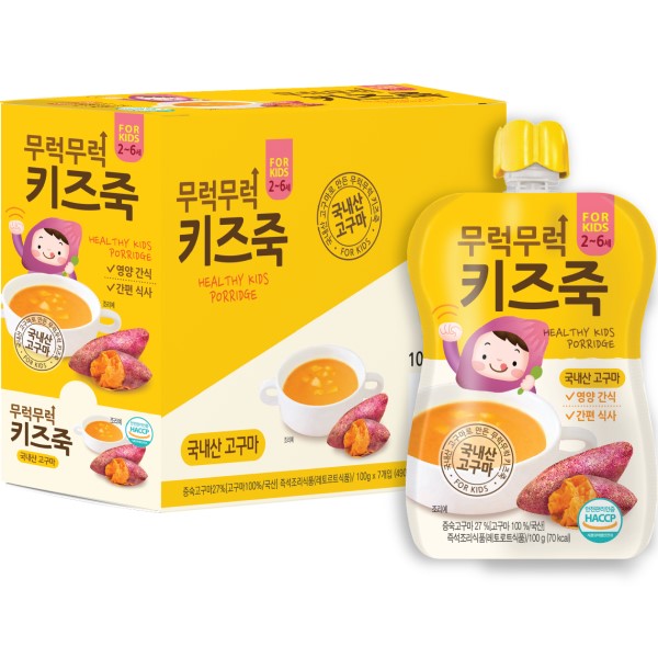 이유케어스 무럭무럭 키즈죽, 고구마맛, 7개, 100g 15,590원