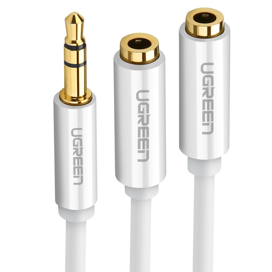 유그린 3.5mm 스테레오 이어폰 분배기 M to 2F 오디오 Y잭 케이블, 화이트, 1개, AV134 7,900원