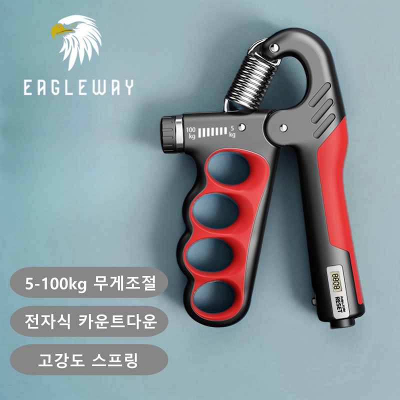 보라 손 악력기 스마트 디지털 카운트 강도조절 5-100KG 8,800원