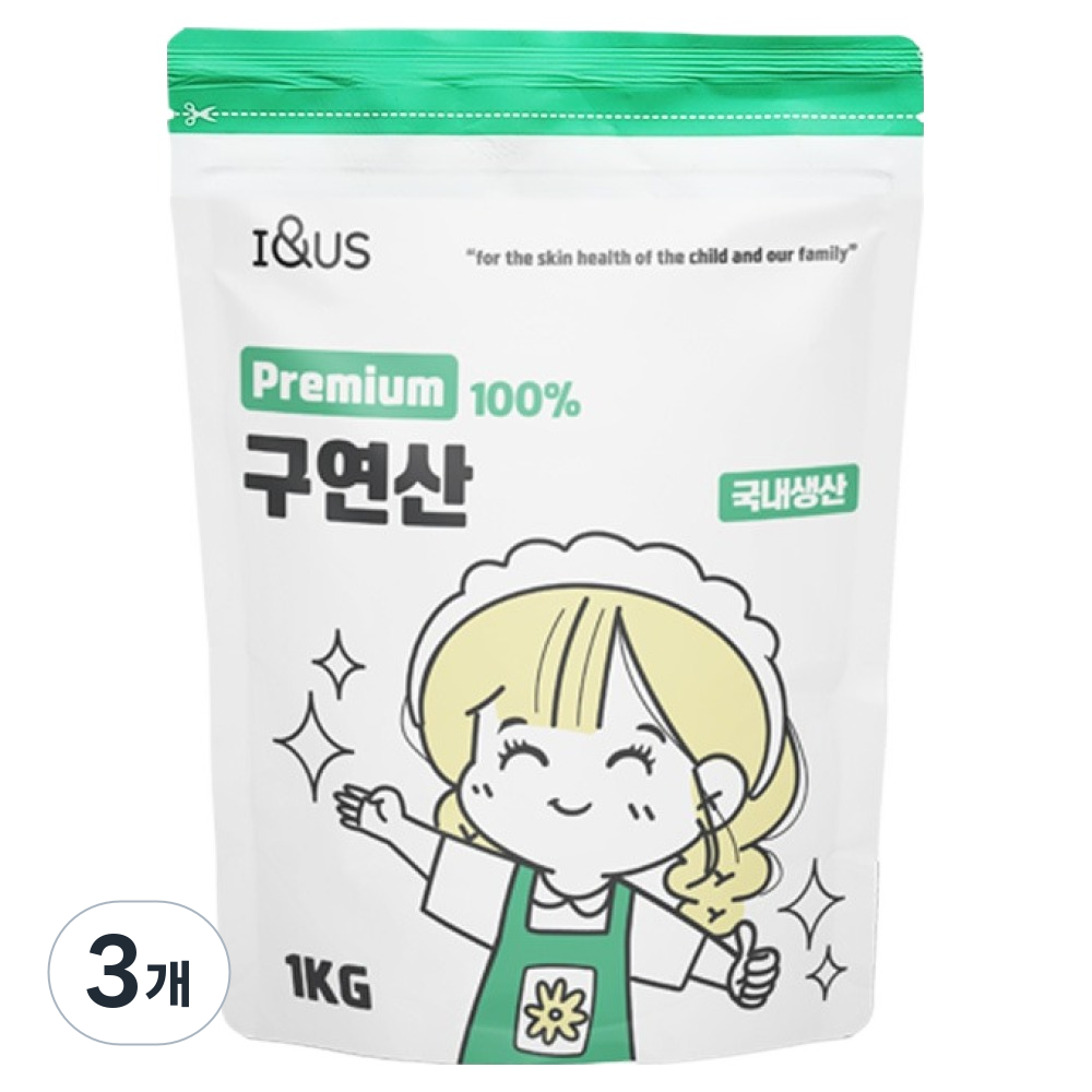 아이앤어스 프리미엄 구연산, 3개, 1kg 10,970원