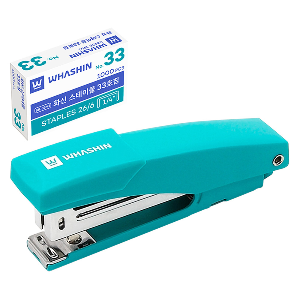 화신 핸디형 스테이플러 135K + 33호침 1000p 세트, 그린, 1세트 7,980원