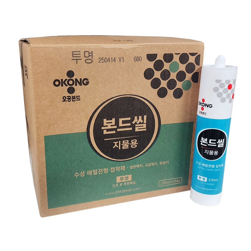 오공본드씰 지물용 도배 실리콘 수성 300ml (투명) 69,990원