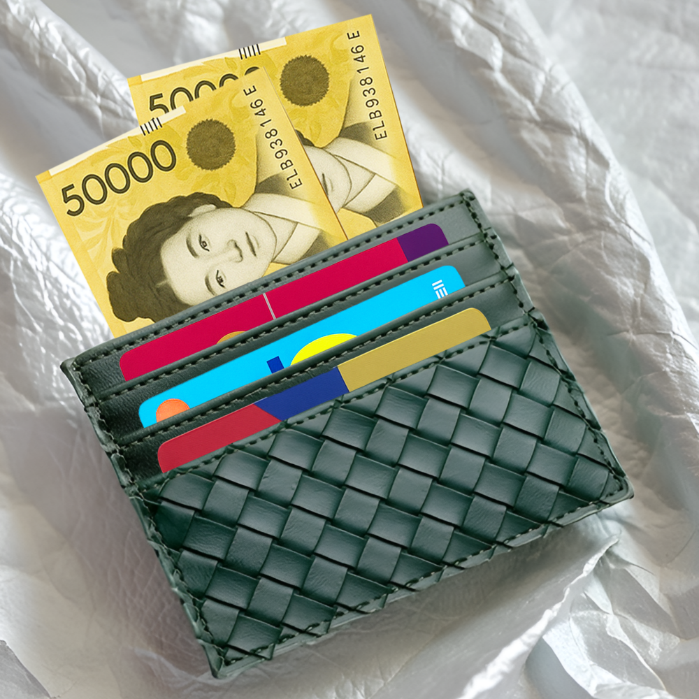 온리온라인 남성 그리드 가죽 슬림 카드지갑 7포켓 7,900원