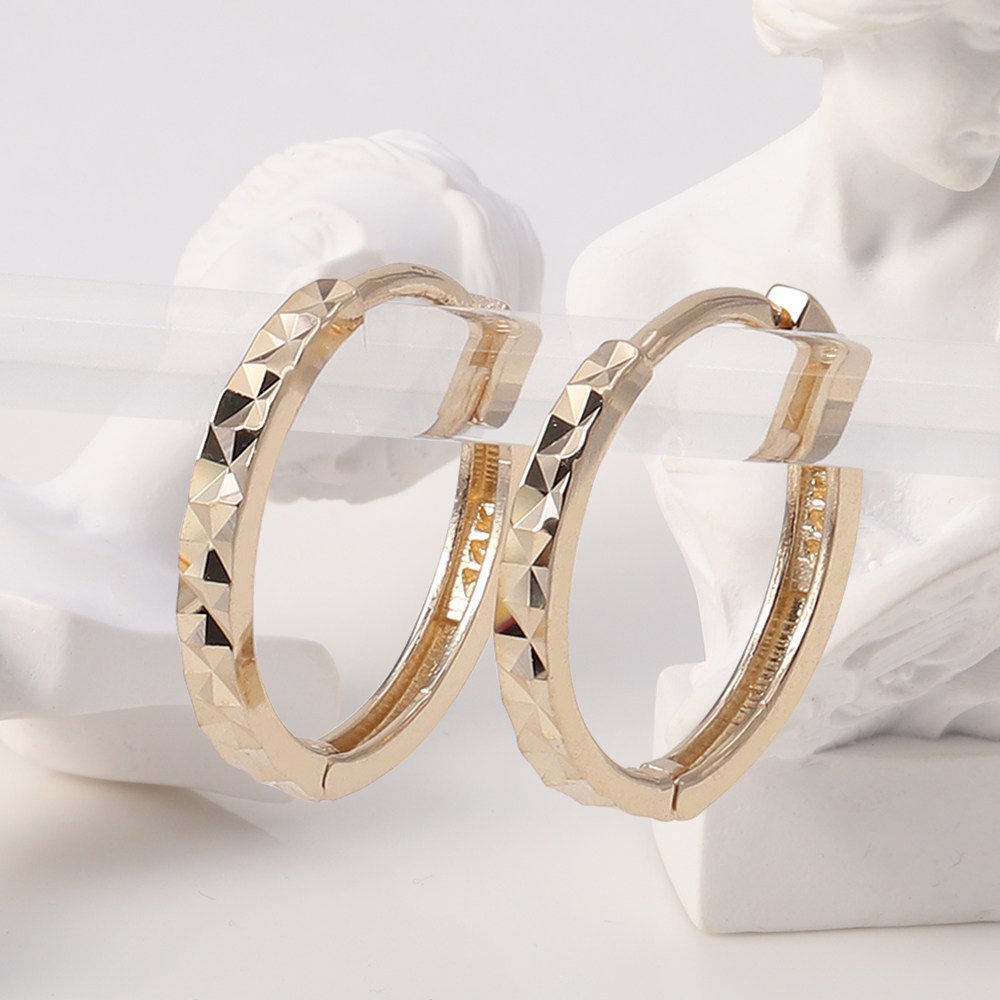 14K 귀걸이 플랫 컷팅링 원터치 링귀걸이 208,900원