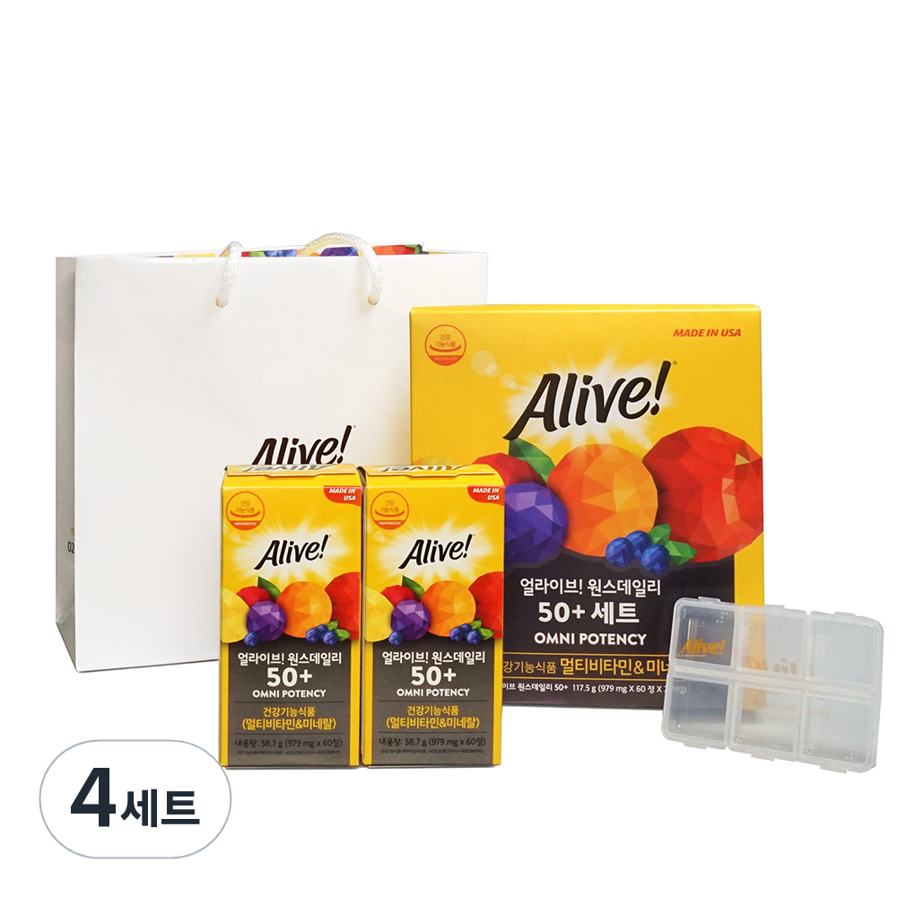얼라이브 원스데일리 50 플러스 멀티비타민 선물세트 117.4g 179,450원