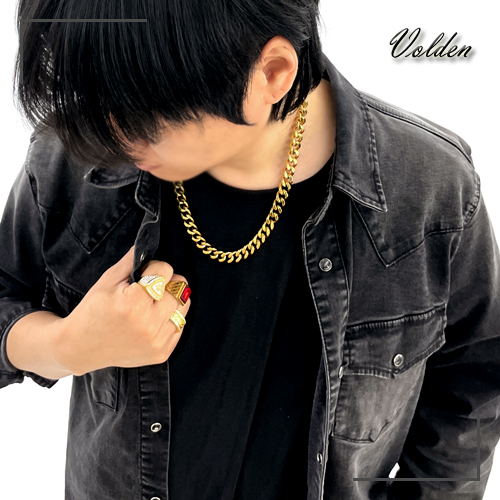 볼던 MC1044 써지컬 스틸 18KGP 남자 힙합 패션 문양 체인 목걸이 줄 52,000원