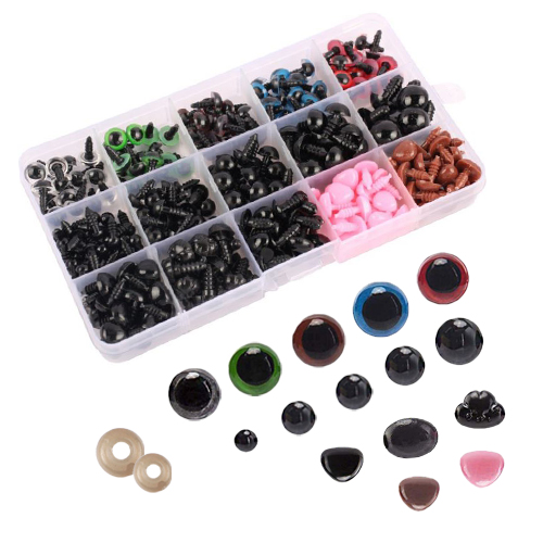 HANSUWI 나사형 인형 눈 코 650p 세트 부자재 눈알 단추 6,900원