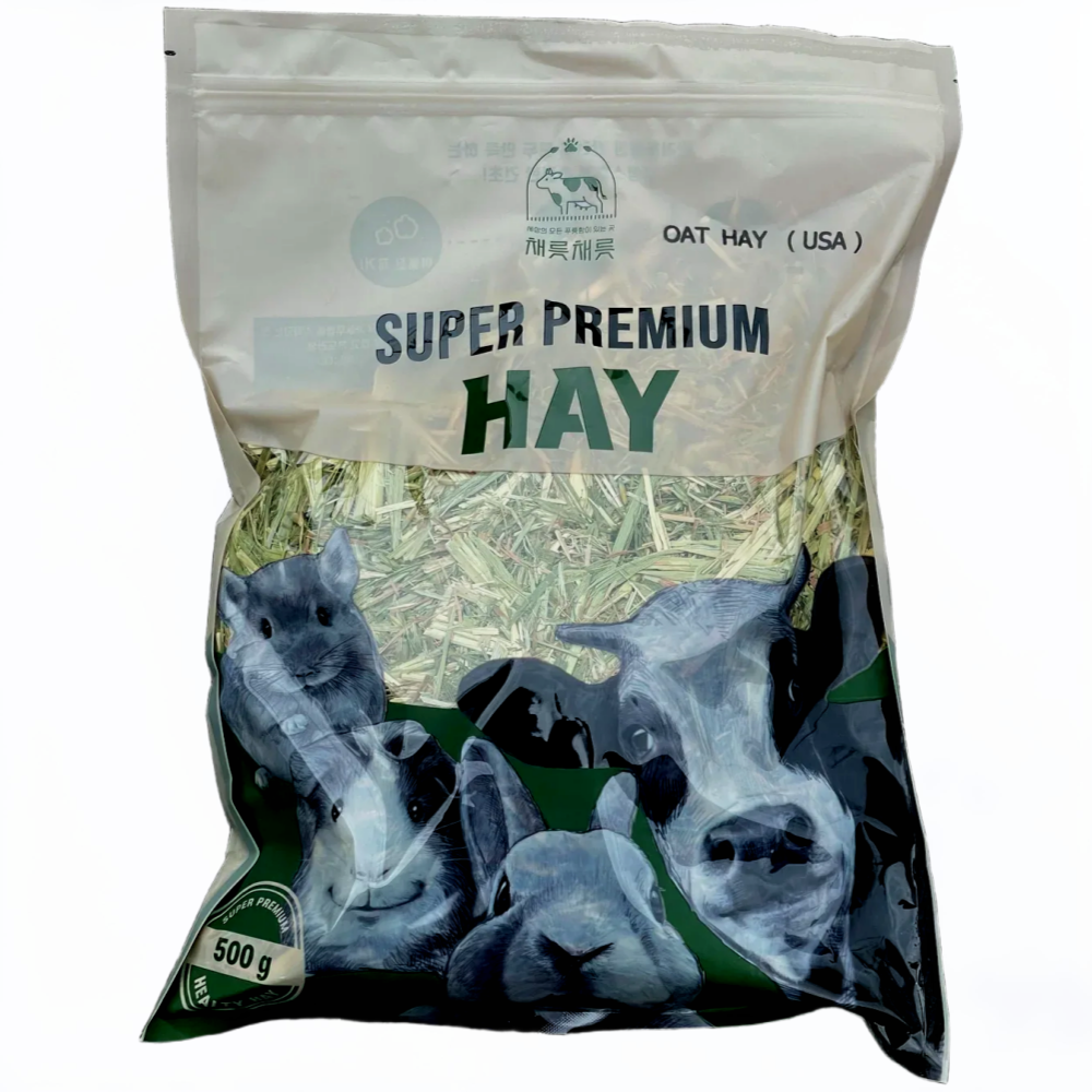 [채릇채릇]손질 건초 토끼 기니피그 친칠라 / 연맥, 500g, 1개 8,900원