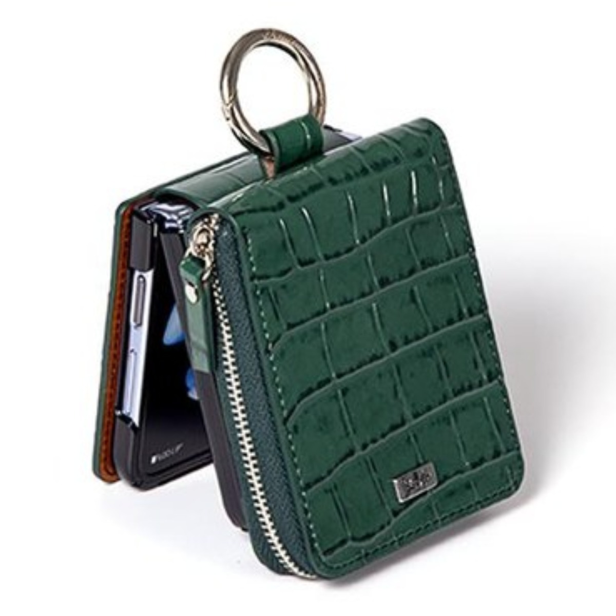 본아띠 천연소가죽 악어 돌체 지갑형 지퍼 힌지보호 갤럭시 Z플립 케이스+핸드 스트랩 66,700원