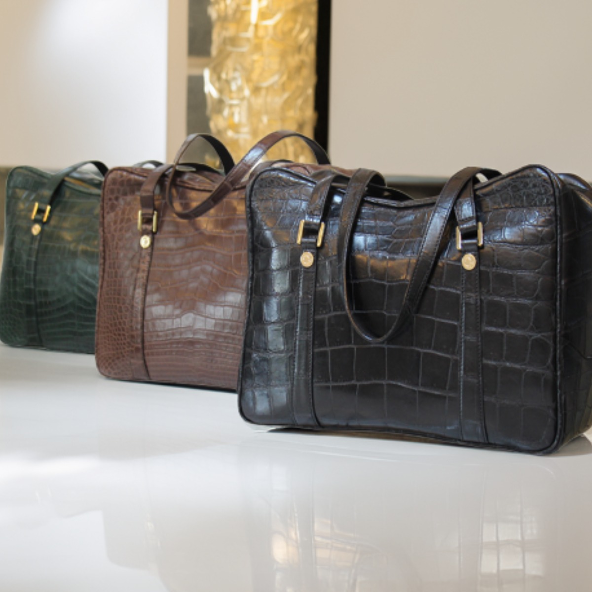 잘모이 리얼 크로커다일 루스 여성 악어가죽 토트백 1,980,000원