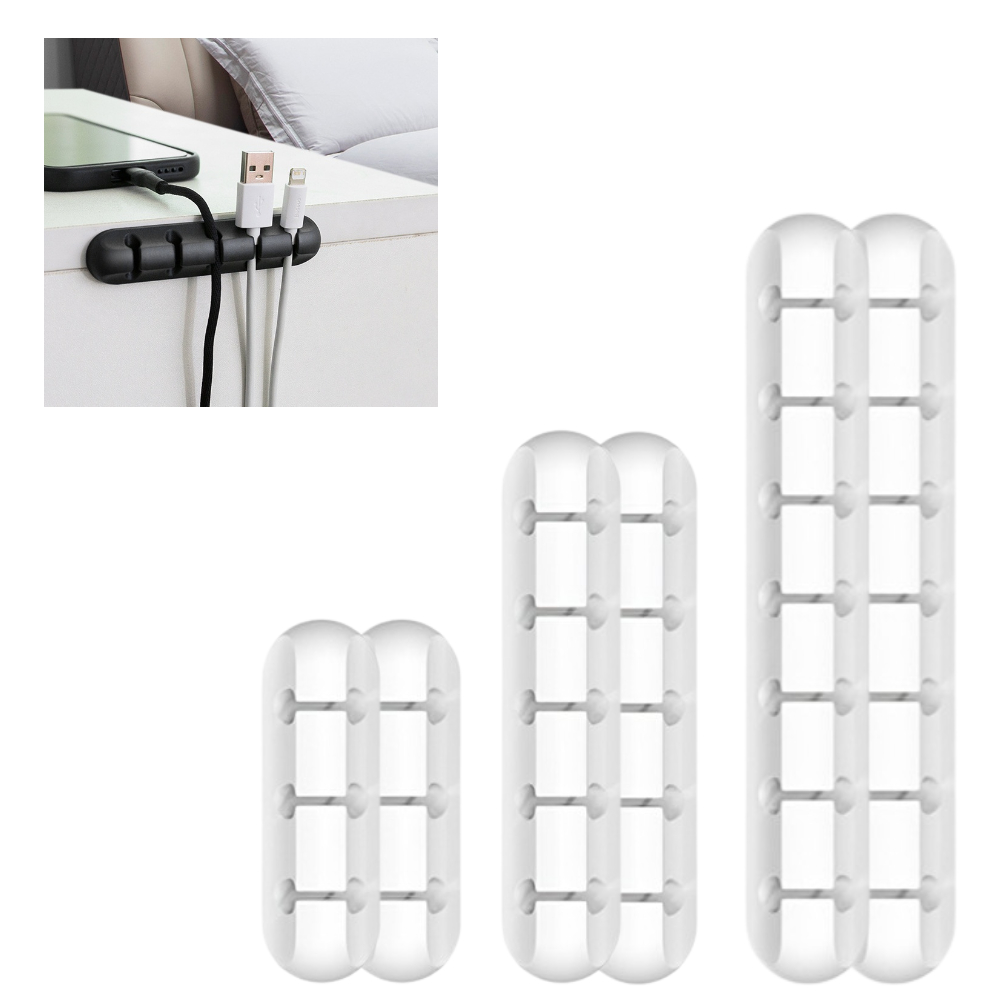 바이유즈 케이블 선정리홀더 3,5,7구 6p, 화이트, 1세트 8,500원