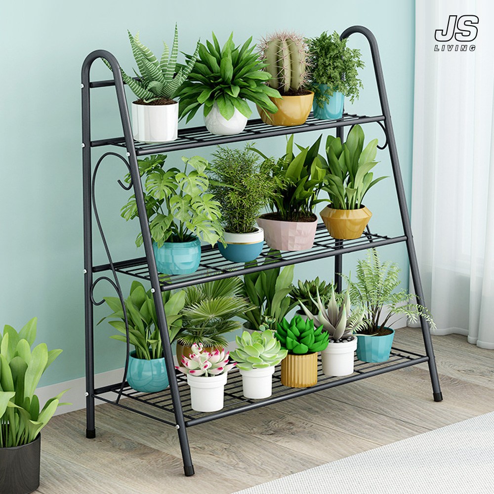JS리빙 3단 철제 화분 선반대 화이트 블랙 계단식 엔틱 높은 대형 빈티지 인테리어 화분대 테이블 거실 정리대 베란다 다육이 진열대 다이 선반 받침대 이동식 정리 스탠드 YK 23,500원