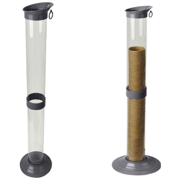 (주)에이스샵 종이컵 스탠드형 종이컵 수거함(약120개)보관 일반 종이컵 보관함 좁은공간 설치ok, 투명, 1개 11,380원