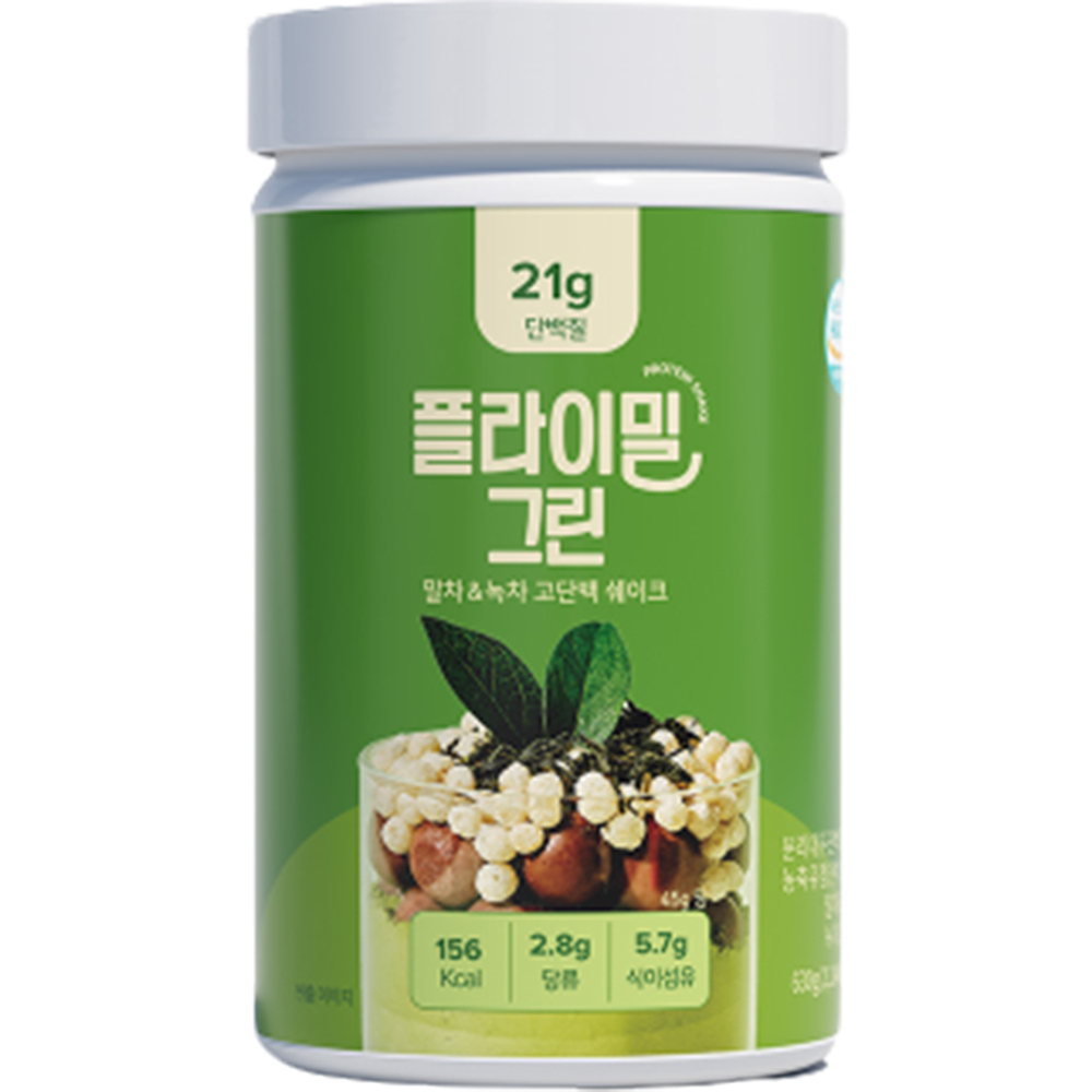 플라이밀 단백질 쉐이크 대용량 그린 녹차맛, 630g, 1개 29,900원