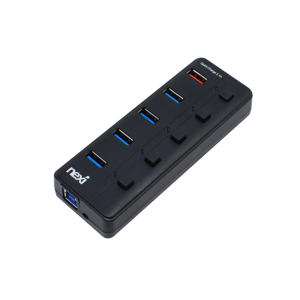 NEXI NX779 USB3.0 4포트+1포트 유전원허브(NX-U3005R), 블랙, 1개 17,800원