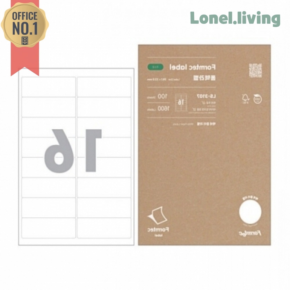 로넬리빙 폼텍 주소라벨지 LS-3107 16칸 99x33mm 100매 프린터용 22,200원