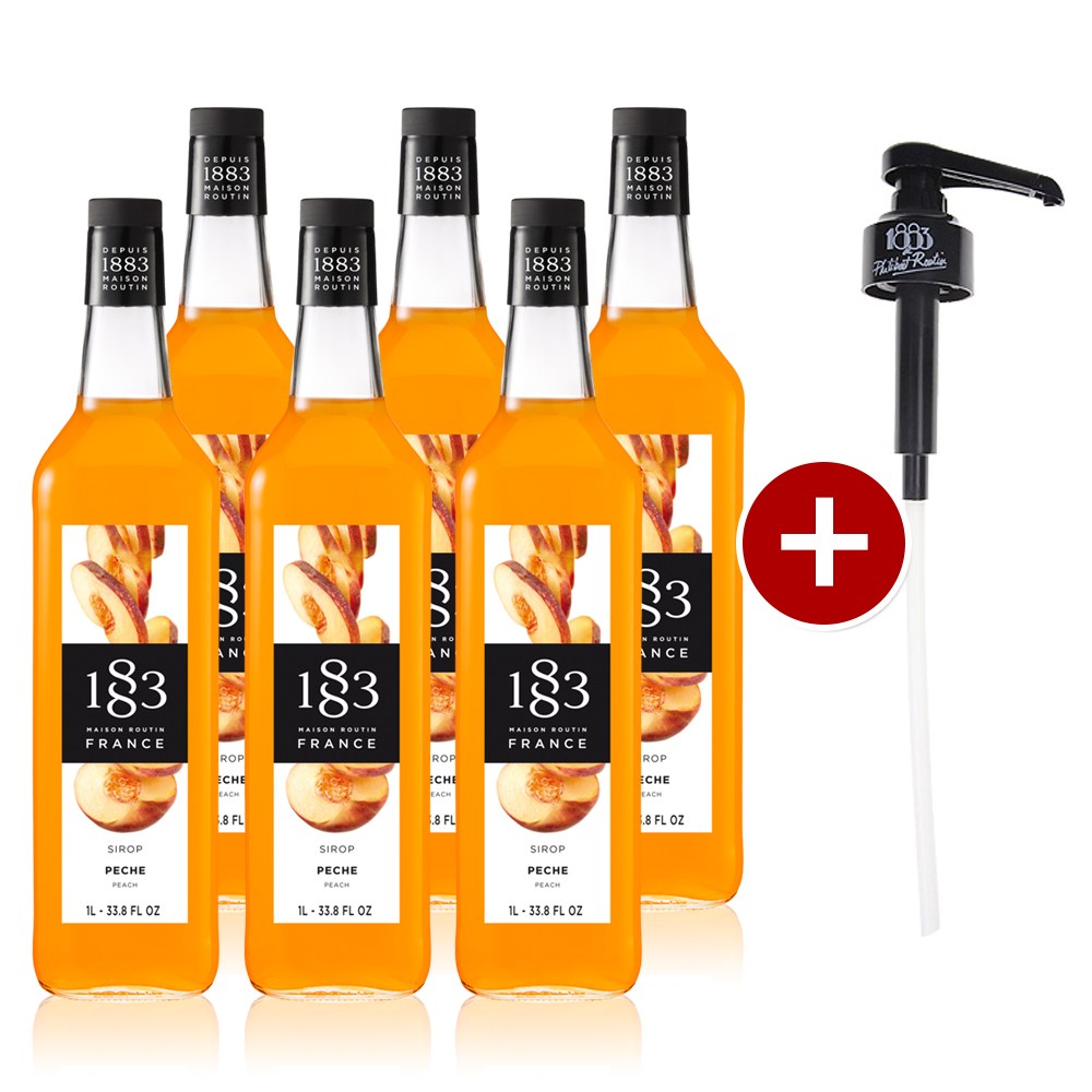 1883 피치시럽 1000ml (6병구매시 1883시럽펌프 증정) 106,000원