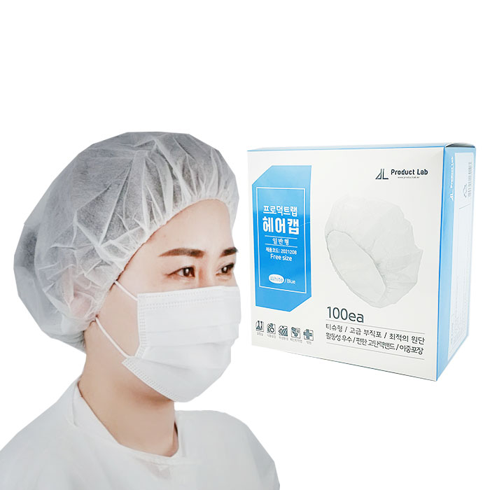 스카이 일회용 위생모 라운드캡 위생모자 박스포장 100매 7,600원