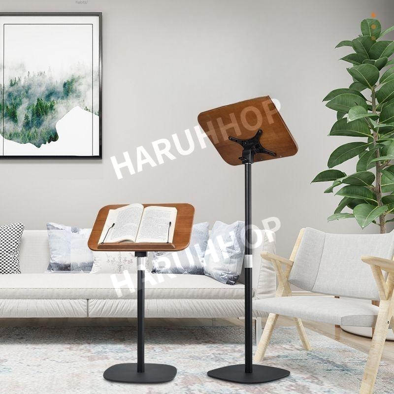 스탠딩 나무 독서대 다용도 조절식 노트북 거치대 각도 높이 조절 가능 강의대 강연 보면대, 50cm-1.3m 원목 44,000원