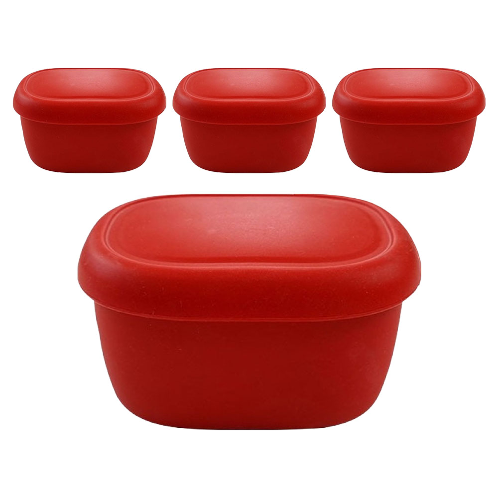 실리팟 국내생산 실리콘 밀폐용기 레드 소 103 x 80 x 50 mm, 4개, 180ml 25,400원