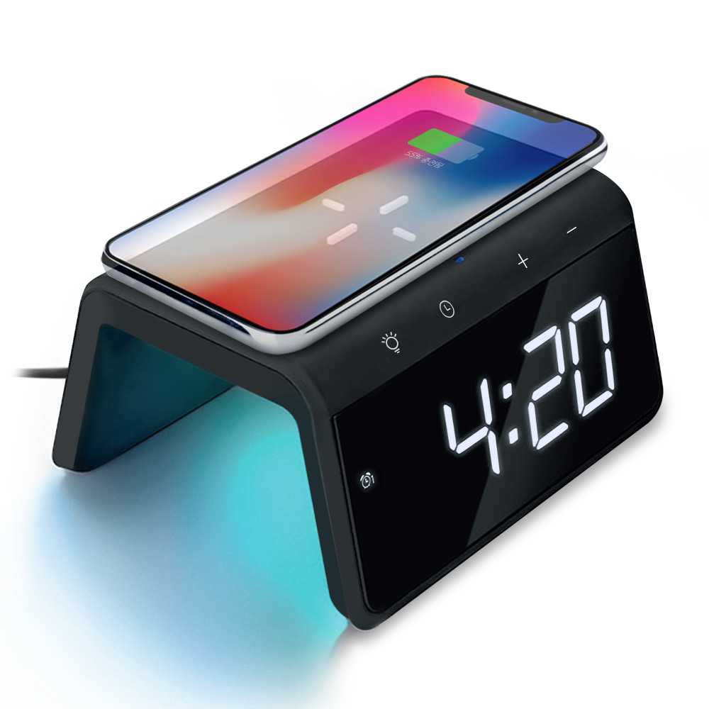 엑토 고속 무선 충전기 겸용 LED시계 MTA-30, 블랙, 1개 36,000원