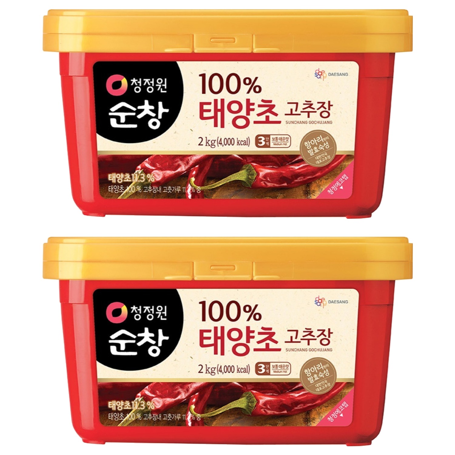 청정원순창 태양초 고추장, 2kg, 2개 16,050원