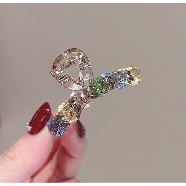 도니주니 포인트 미니 집게핀 크리스탈 캔디큐빅 소형 헤어핀 9,800원