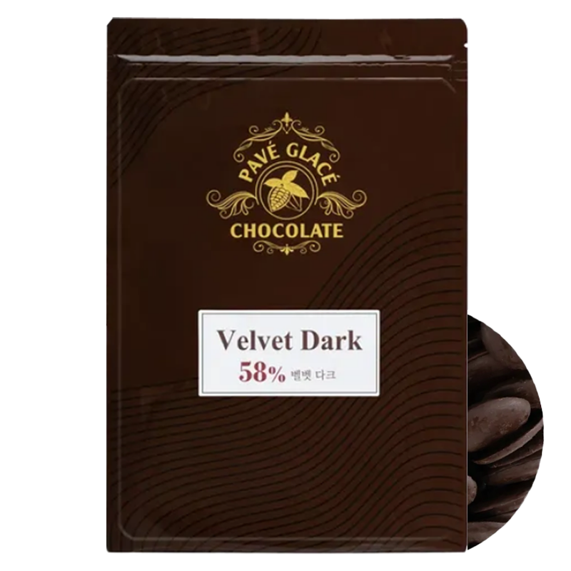 파베글라스 벨벳 다크 58% 커버춰 리얼 초콜릿, 1개, 1kg 28,200원