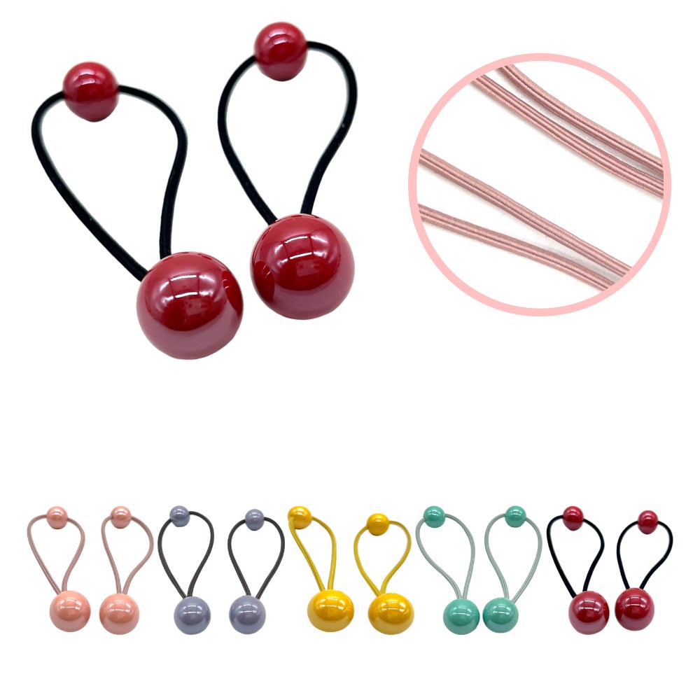 애셋맘 미니 알사탕 모양 쨍쨍한 머리 끈 방울 5종세트 (10P) 9,900원