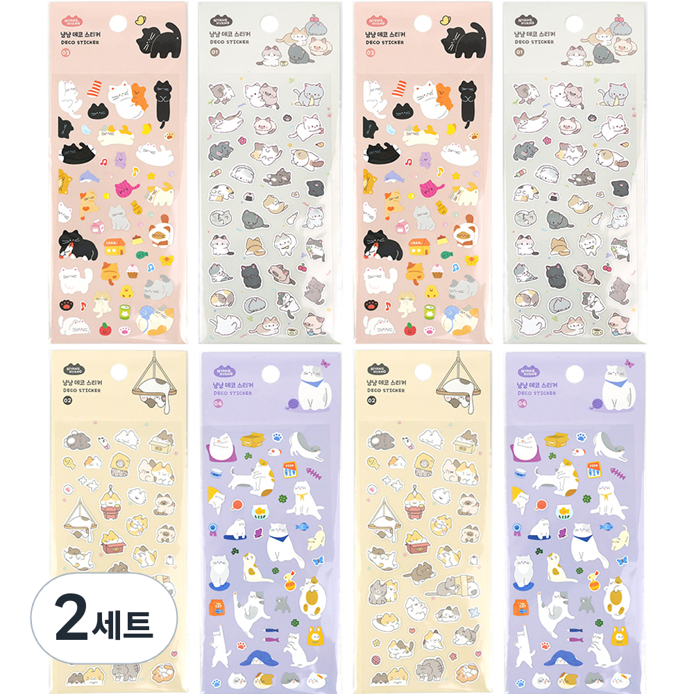 핑크풋 1500 냥냥 데코 스티커 4종 x 2p 세트 20,350원