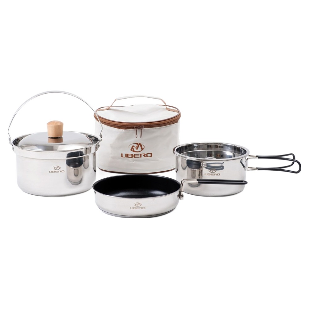 LIBERO 웜벳 스텐 코펠 3-4인용 7종 세트 43,000원