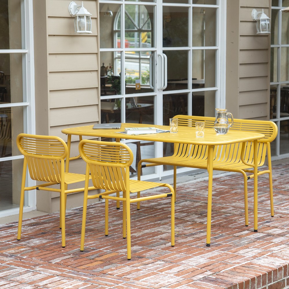 링컨 철제 카페 정원 테라스 야외용 직사각 테이블세트 4인 422,000원