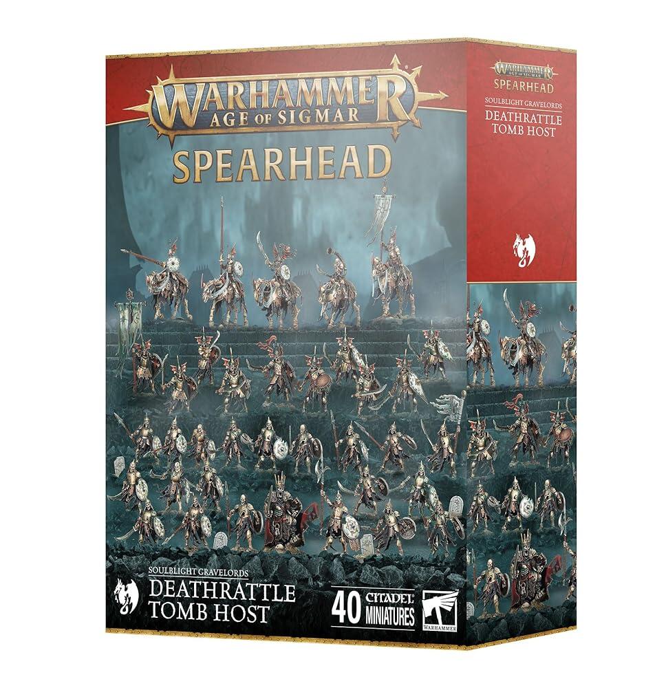 Warhammer Age of Sigmar: Spearhead: Soulblight Gravelords: Deathrattle Tomb Host 소장용 피규어 성인 252,500원